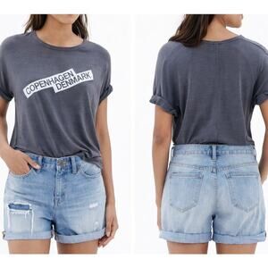 Madewell Boyshort Rip & Repair Denim Shorts Distressed Blue Size 25